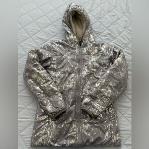 The North Face Kids Reversible Metallic Gray‎ Puffer Jacket